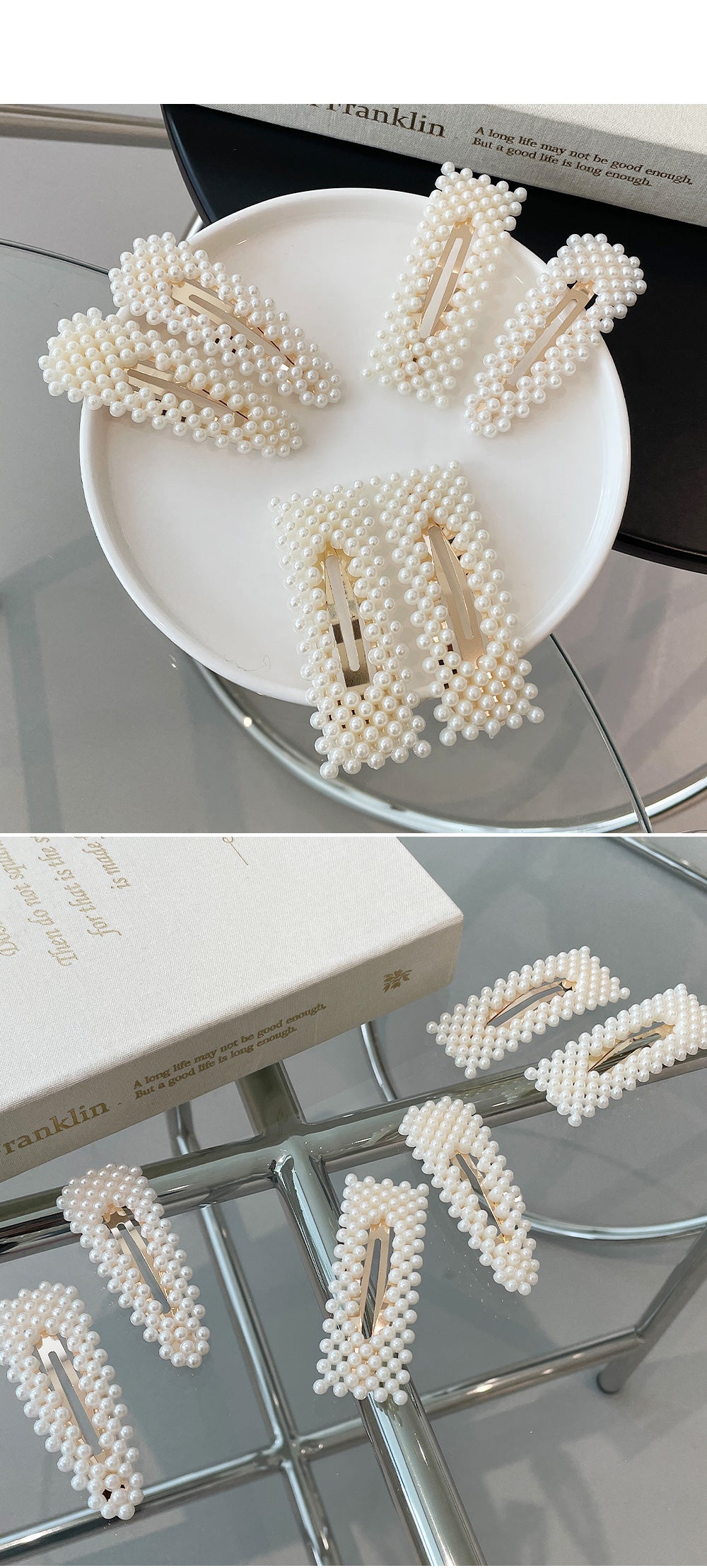 Maddie Pearl Snap Hair Clip.