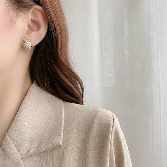 Pineapple Pearl Earrings