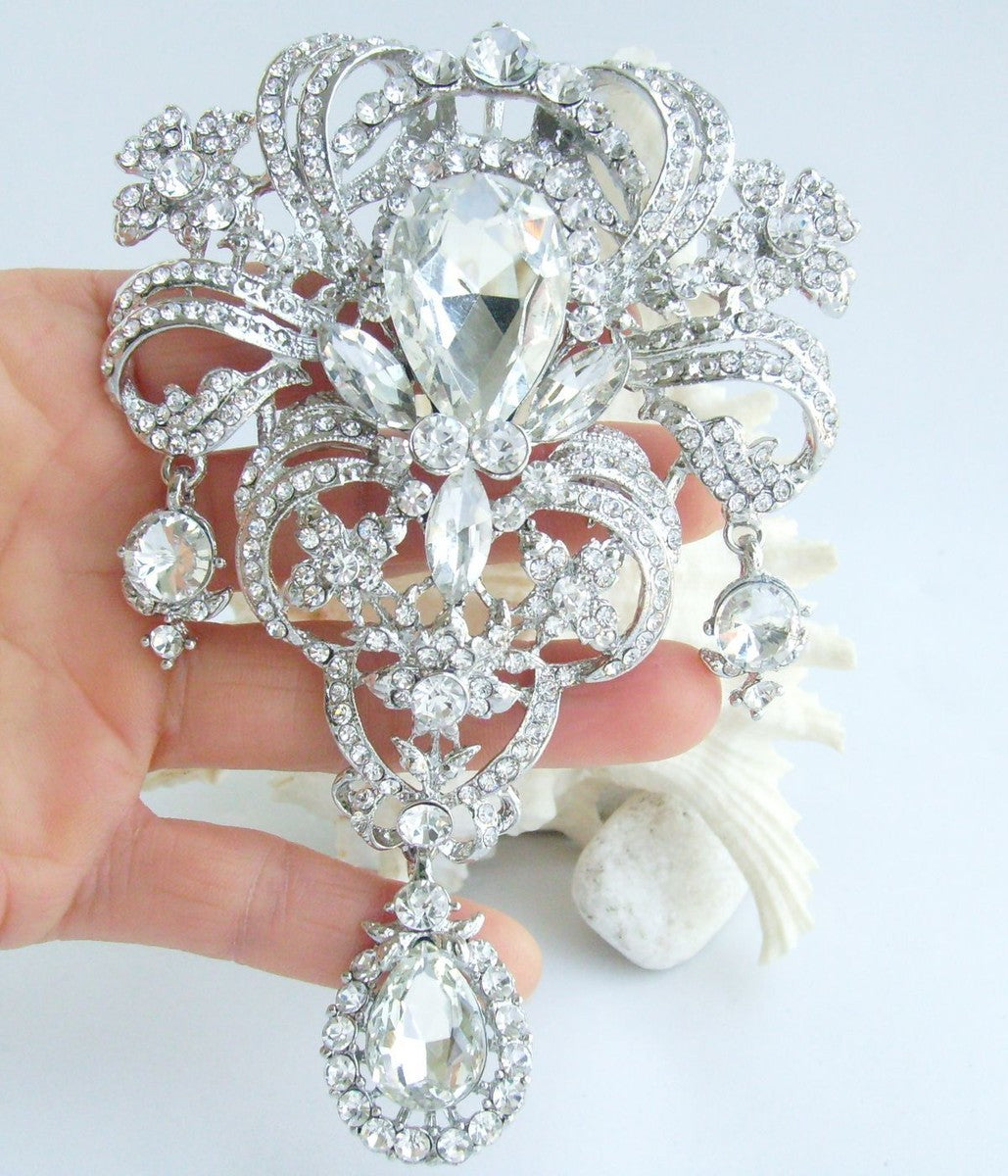 Royal Drop Rhinestone Brooch