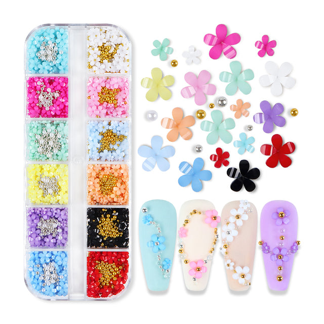 Gretta 3D Acrylic Flower Nail Set