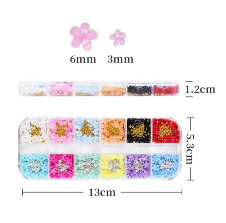 Gretta 3D Acrylic Flower Nail Set