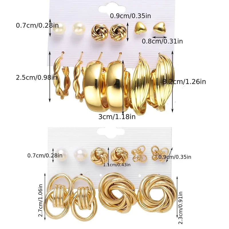 Giliani Gold Earrings Sets