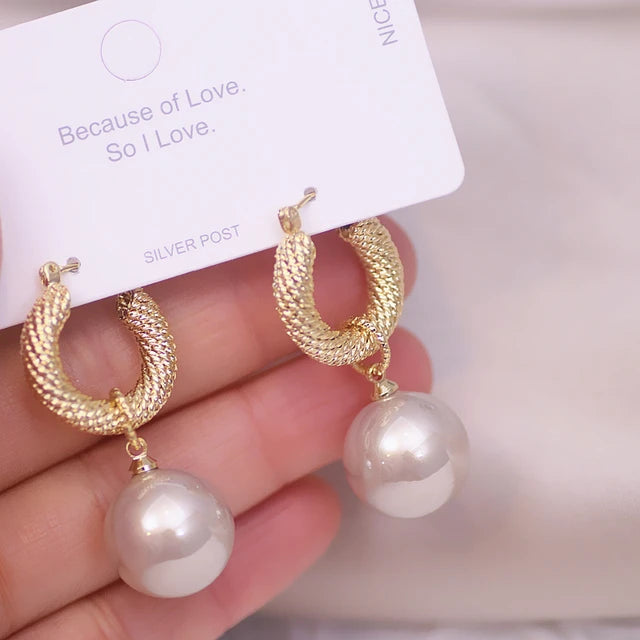 Roped Pearl Earrings