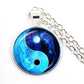 Royal Blue Yin and Yang Necklace