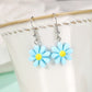 Resin Daisy Flower Earrings