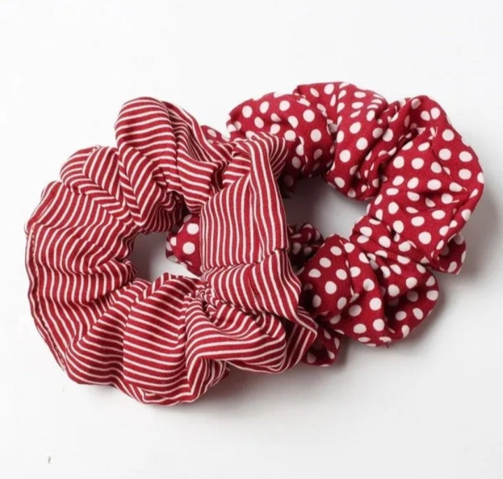 Stripe and Dots Scruchie