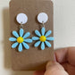 Resin Daisy Flower Earrings