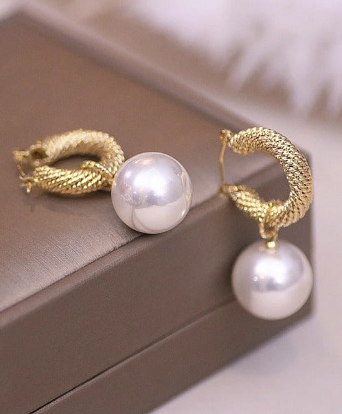 Roped Pearl Earrings