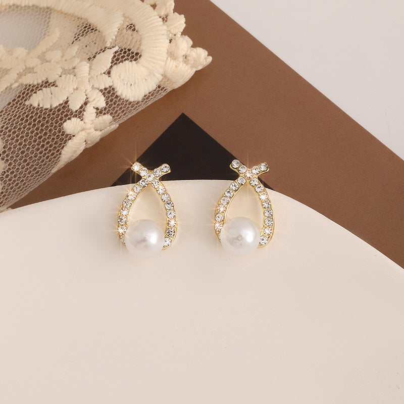 Wishbone Pearl Earrings
