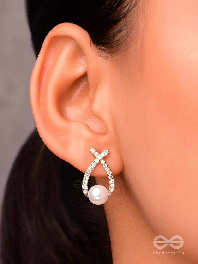 Wishbone Pearl Earrings