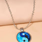 Royal Blue Yin and Yang Necklace