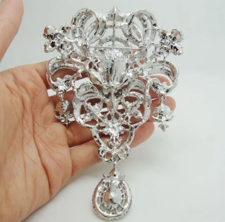 Royal Drop Rhinestone Brooch