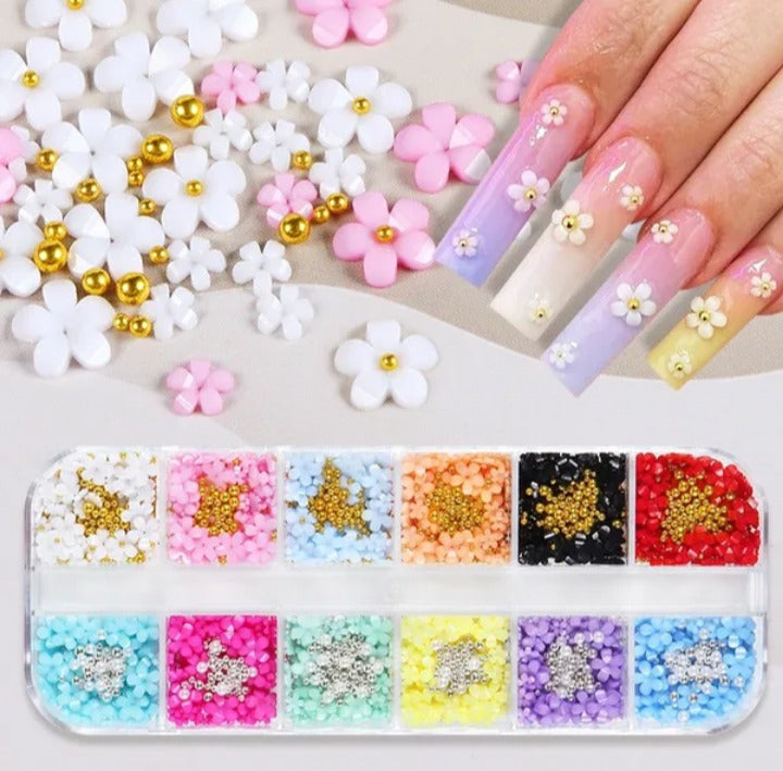 Gretta 3D Acrylic Flower Nail Set