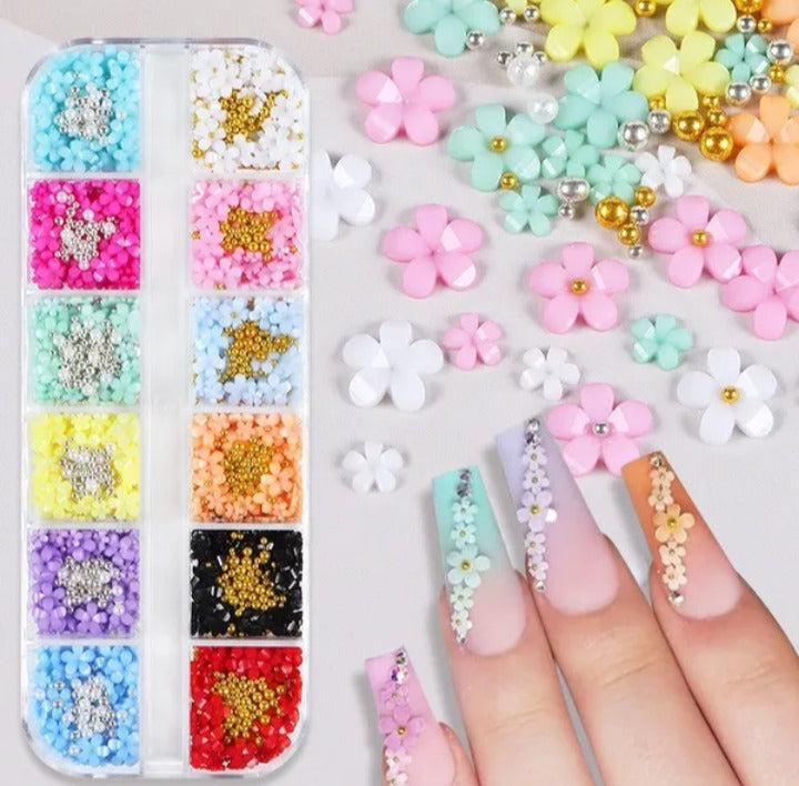 Gretta 3D Acrylic Flower Nail Set